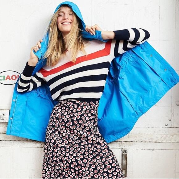 J.Crew Scallop Trimmed Pullover Striped Sweater - Picture 4 of 11